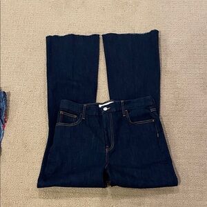 Frank & Eileen Deep Indigo Flare Leg Jeans